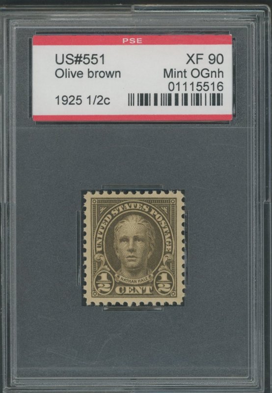 USA 551 - 1/2 cent Hale - PSE Graded Slab - XF 90 Mint OGnh