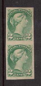 Canada #36a VF Mint Imperf Pair **With Certificate**