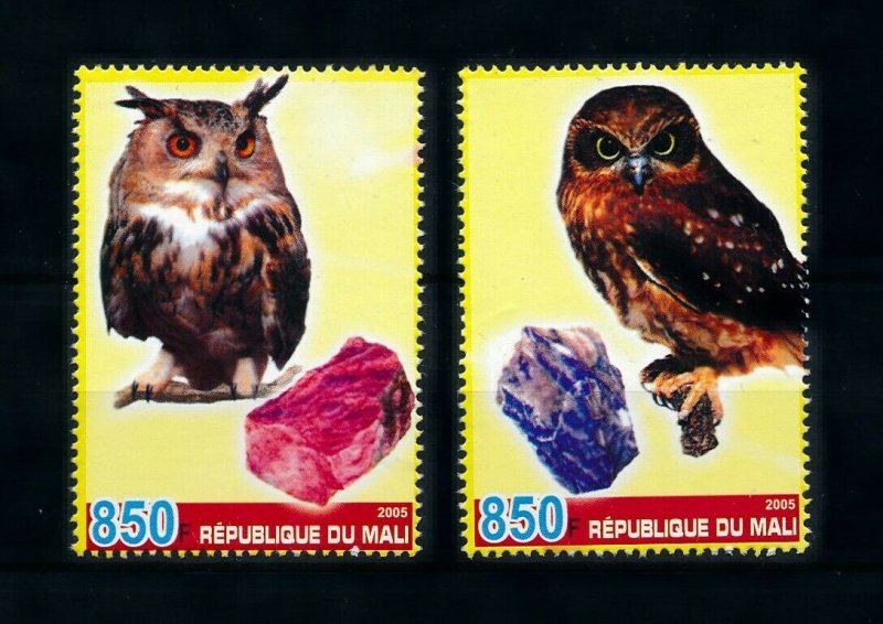 [102127] Mali local issue 2005 Birds vögel oiseaux owls  MNH