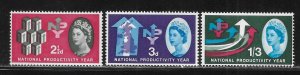 Great Britain 387-389 National Productivity set MNH