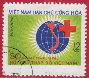 Vietnam (North) - 1976 - Scott #830 - used - Red Cross