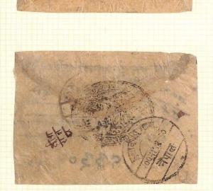 AX178 NEPAL Local Native Covers{2} ex ASIA Collection Superb INTAGLIO POSTMARKS