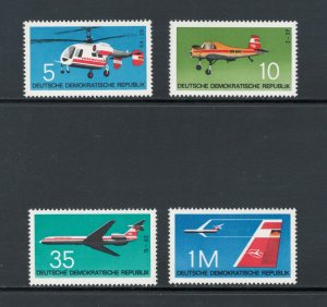 German Democratic Republic 1972 Aviation Scott # 1366 - 1369 MNH