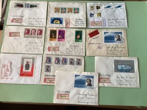 German Democratic Republic postal stamps covers 10 items Ref A1441