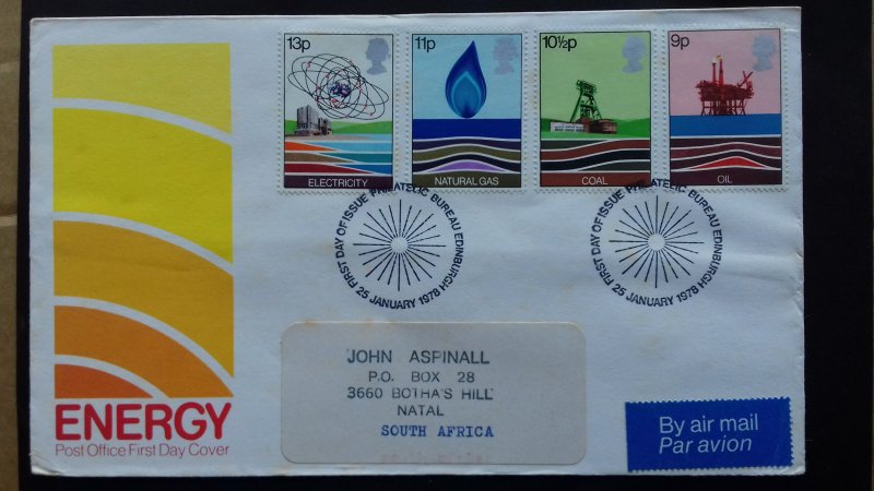 Great Britain 1978 British Wealth of Energy Resources FDC