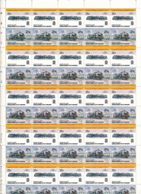 D400731 Trains Locomotives P.O. Rebuilt Class 3500 MNH Specimen Union Island