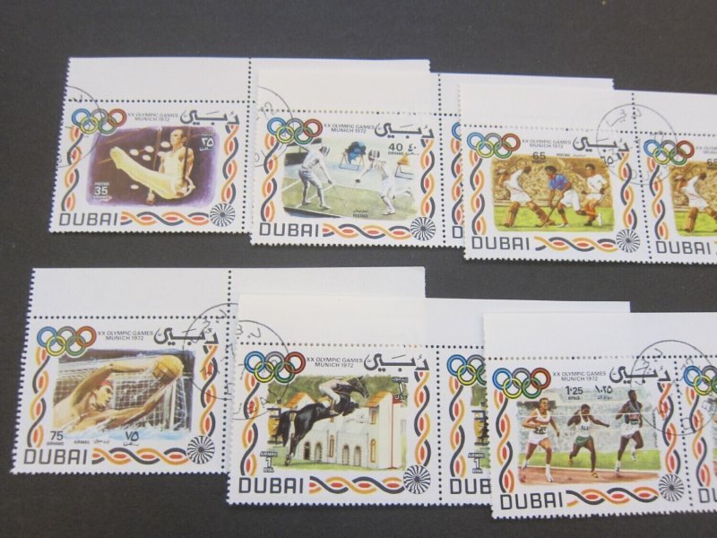 Dubai 1972 Sc 1156-8,C65-7 Olympics CTO pair set FU