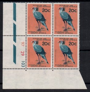 South Africa # 264 Plate Block MNH