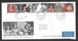 Just Fun Cover Great Britain #1440a Queen Elizabeth II Typed FDC (my735)