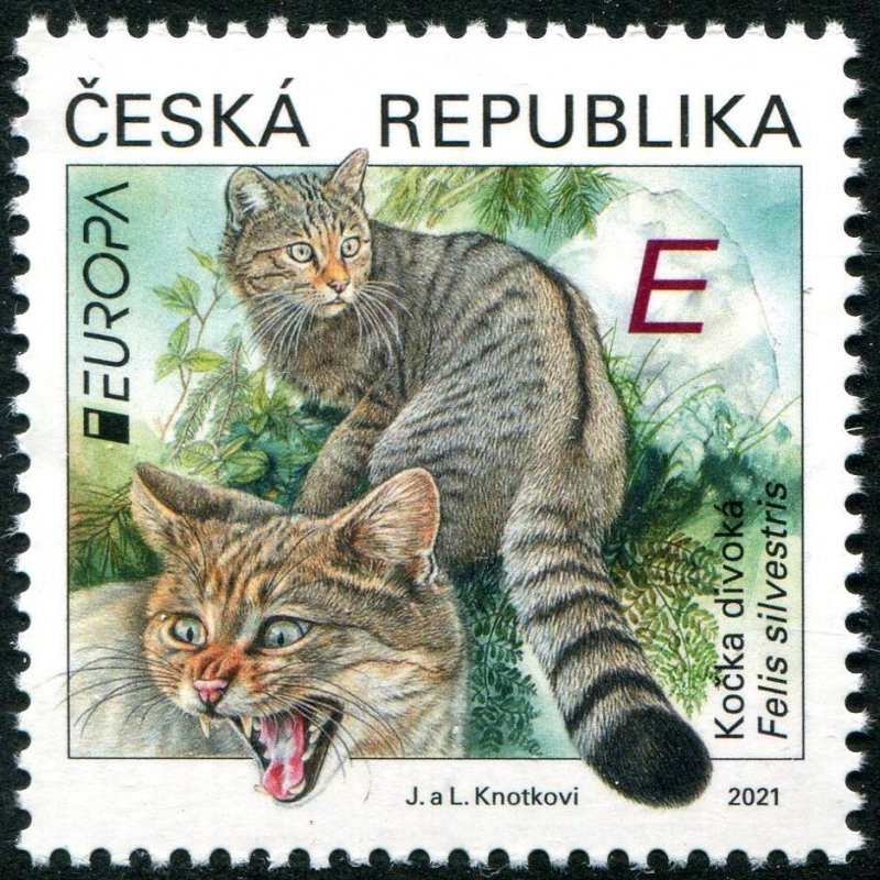 2021 Czech Republic Wild Cat - Europa Issue (Scott 3867) MNH