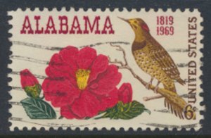 USA  SC# 1375  Used Flowers Bird Alabama   1969  see scan