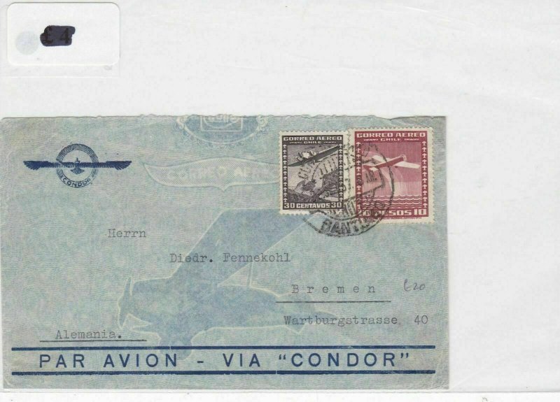 chile 1959  stamps  cover front Ref 8530