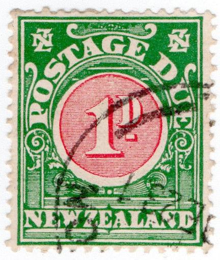 (I.B) New Zealand Postal : Postage Due 1d (1919)