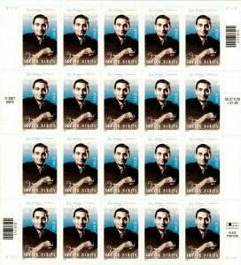 Irving Berlin Sheet of Twenty 37 Cent Postage Stamps Scott 3669