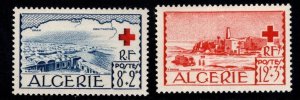 ALGERIA Scott B67-B68 MH* semi-postal stamp