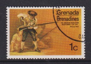 Grenada Grenadines #92 cancelled  1975 American revolution bicentennial  1c