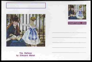 CHARTONIA, Fantasy - The Railway - Postal Stationery Card...