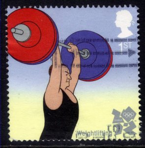 GB 2009 QE2 1st Olympic & Paralympics Weightlifting used SG 2989 ( T569 )