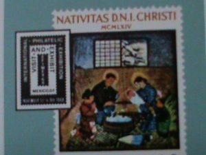 ​RAS ALKHAIMA-INTEL.STAMPS SHOW-MEXICO'68- CHRISTMAS PAINTING MNH S/S-VF
