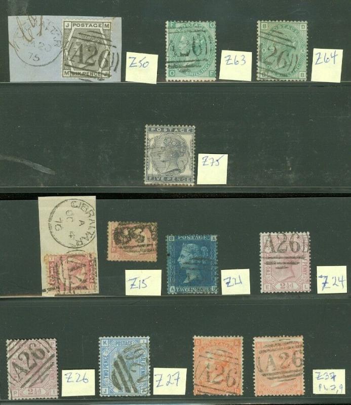 EDW1949SELL : Gibraltar Scarce collection of 12 GB Used in Gibraltar. Cat £690