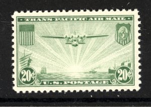 SCOTT C21 1937 20 CENT CHINA CLIPPER AIRMAIL ISSUE MNH OG VF CAT $10!