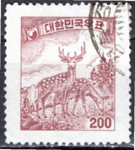 Korea South; 1959: Sc. # 279: Used Wmk 317 Redrawn Single Stamp