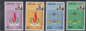 Qatar # 538-541, Declaration of Human Rights 30th Anniv., Mint NH, 1/2 Cat.