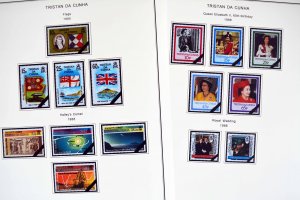 COLOR PRINTED TRISTAN DA CUNHA 1952-2010 STAMP ALBUM PAGES (139 illustr. pages)