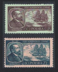 Poland Birth Centenary of Joseph Conrad Korzeniowski author 2v SG#1043-1044