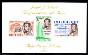 Liberia MNH 1961 #C134a Souvenir sheet Joseph J. Roberts