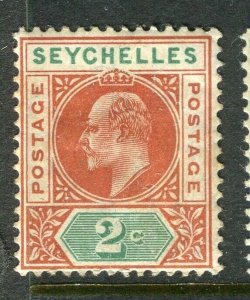 SEYCHELLES; 1906 early Ed VII issue Mint hinged 2c. value