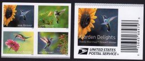 Scott #5854a (5851-54) Garden Delights Title Block of 4 Forever Stamps - MNH UV