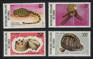 Congo Traditional Headdresses 4v 1977 MNH SG#560-563