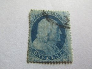 US STAMPS Scott #18 PLATE 12 Type I, USED 1857, with Richard Doporto Certificate