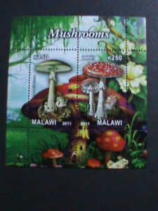 MALAWI -2011-COLLECTIBLES-COLORFUL BEAUTIFUL LOVELY MUSHROOMS-MNH S/S VF