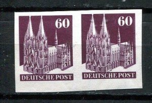 Germany 1948 Amer & British Zone Imperf Pair MNH Mi 93 bIVWU Cv 400 euro 10143