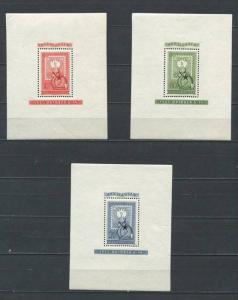 Hungary 1951  (3) Sheets Mi Bl 20-2  MH CV 250.00 Euro