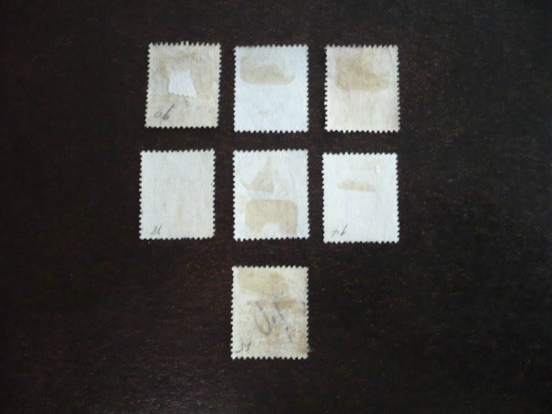 Stamps - Hong Kong - Scott# 86,87,90,92,95,98,103 - Used Part Set of 7 Stamps