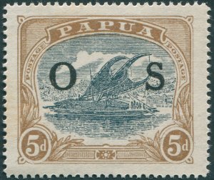 Papua 1931 5d bluish slate & pale brown Official SGO61 unused