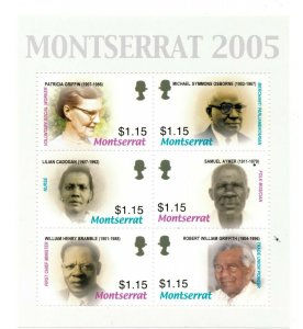 Montserrat - 2005 Local Personalities of Montserrat - Sheet of 6 - MNH