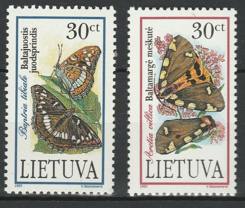 Lithuania 1995 Butterflies and Moth 2 MNH stamps