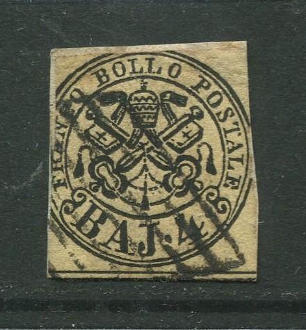 STAMP STATION PERTH Italy #5?  Roman States Used Imperforate CV$70.00?