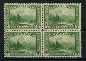 ?#155 block of 4 ten cent Mount Hurd BC VF MNH Cat $240 Canada mint 