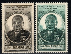 French Equatorial Africa #156-7 MNH CV $2.55  (X391)