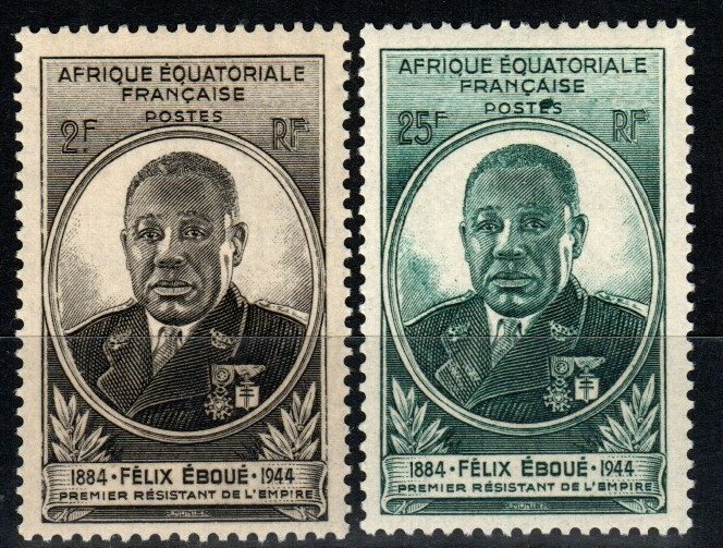 French Equatorial Africa #156-7 MNH CV $2.55  (X391)