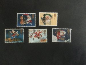 1997 GB Christmas Crackers. set of 5 used stamps.