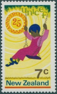 New Zealand 1971 SG956 7c UNICEF MNH