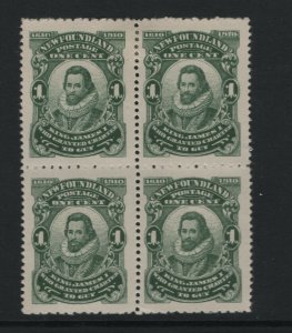 Newfoundland #87iii Very Fine Mint Block With NFW Variety At Lower Left