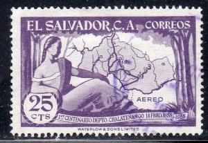 El Salvador C176 - Used-HR - Map of Chalatenango