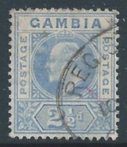 Gambia #45 Used 2 1/2p King Edward VII - Wmk. 3